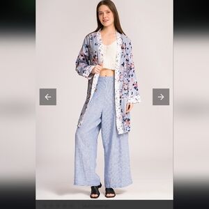 Skies‎ Are Blue Soft Blue Kimono.